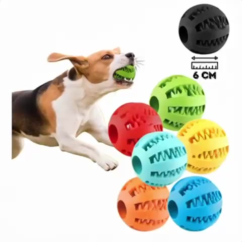 Pet Mordedor Bola Multifuncional Escova Mordedor Porta Petisco Pet Ball Boa Qualidade 6CM
