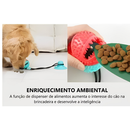 Brinquedo Pet De Cachorro Push Ball Mordedor Interativo Corda Com Bolinha Porta Petisco Ventosa Chão