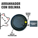 Arranhador para Gatos Redondo com Bolinha Interativo Relax Antiestresse Brinquedos para Gatos
