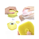 Escova Massageadora com Dispenser de Shampoo – Banho Fácil e Relaxante para Cachorros e Gatos