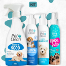 Kit Higiene Higienização 4 em 1: Limpa Lágrimas + Limpador Ouvidos + Patas + Banho a Seco Pet Clean